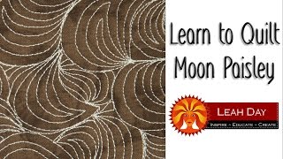 New Paisley Quilting Design  Moon Paisley  Easy and Fun [upl. by Ripley303]