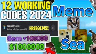 ALL WORKING ROBLOX MEME SEA CODES 2024  ROBLOX MEME SEA CODES 2024 GEMS  MEME SEA CODES [upl. by Nairred16]