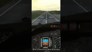 Rough Landing in Bergen Flesland 485 FPM vatsim [upl. by Arihk903]