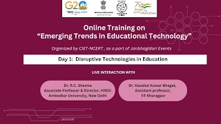 Online Training On  Day 1 Disruptive Technologies in Education [upl. by Shuler723]