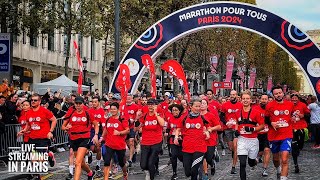 quotMarathon pour tous Paris 2024quot Live streaming in Paris 31102021 [upl. by Cedar33]