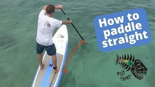 SUP Tips How to paddle straight on a Stand Up Paddleboard reverse J stroke [upl. by Elleivad]