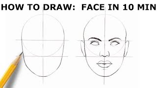 HOW TO DRAW FACE  Basic Proportion [upl. by Udele]