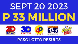 Lotto Result September 20 2023 9pm PCSO [upl. by Chapman]