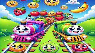 Humpty The Train On a Fruits Ride Humpty The Train Song Kids Nursery Rhymes  Fruits Rhyme Kids [upl. by Duma]