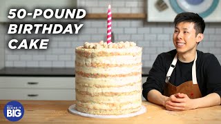 I Made A Giant 50Pound Birthday Cake [upl. by Nyladnar]