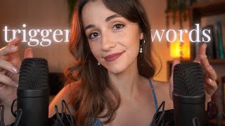 ASMR  Sleepy amp Gentle Trigger Words 🌙 super upclose ear to ear whispers [upl. by Ayotas]