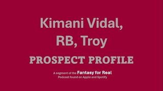 The Most Productive Rookie RB Is Kimani Vidal a Sleeper [upl. by Oninotna]