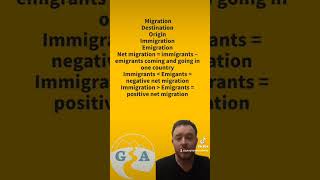 Net migration immigration emigration igcse alevel [upl. by Antonie]