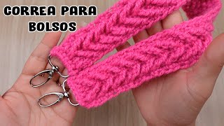 🌈CORREAS Tejidas a CROCHET para BOLSOS Y MAS😍 [upl. by Rodavlas]