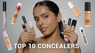 MY TOP 10 CONCEALERS  Swatches and Review  starting Rs350 [upl. by Lontson881]