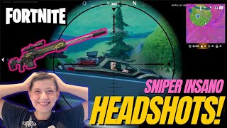 SNIPER INSANO no Fortnite Só Headshots INCRÍVEIS [upl. by Tildie397]