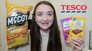 TASTE TESTING NEW IN SNACKS FROM TESCO 2024 [upl. by Melar]