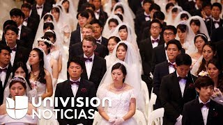 Boda masiva con 4000 parejas de la Iglesia de la Unificación en Corea del Sur [upl. by Jorey]