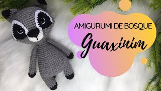 AMIGURUMI ANIMAIS DE BOSQUE  Guaxinim [upl. by Muriel]