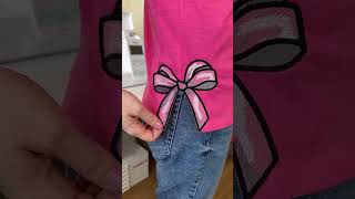 Classic Side Seam Split Bow Embroidery machineembroidery embroidery diyembroidery bow [upl. by Dhruv]