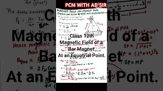 Magnetic Field of a Bar Magnet at an Equatorial PointMagnetism amp Matter12 Physics cbse [upl. by Notrom]