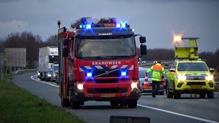 Grote inzet Hulpdiensten voor een Ernstig Ongeval op de A4 bij Dinteloord [upl. by Steddman277]