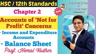 Account of Not for Profit Concerns  Income amp Exp Account  Balance Sheet  Chapter 2  Class 12th [upl. by Wheelwright]