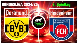 Borussia Dortmund–FC Heidenheim  3 Spieltag Bundesliga 2425  Prognose amp Tipp✅ [upl. by Tingey400]