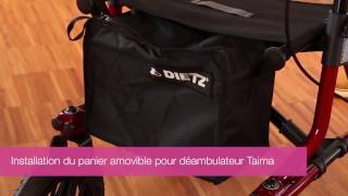 Installation du panier amovible pour déambulateur Taima  Confort pour personne à mobilité réduite [upl. by Cristy999]