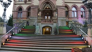 Aufbau für Schlossleuchten auf Schloss Drachenburg [upl. by Serolod]