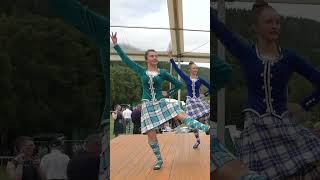 Scottish Highland Fling dance competition during 2023 Ballater Highland Games in Scotland shorts [upl. by Halian]