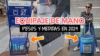 Equipaje de mano y artículo personal pesos y medidas 2024 [upl. by Nomra34]