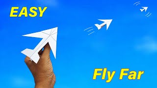 Easy Paper Plane that Fly Far  How to Make Paper Airplane that Fly Far [upl. by Haelat]