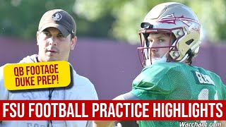 FSU Football PRACTICE HIGHLIGHTS  Duke Week Tuesday Practice  Warchant TV FSU [upl. by Shimberg]