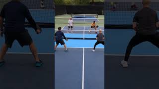 Inside in flick catches a player cheating middle pickleball [upl. by Dowell]