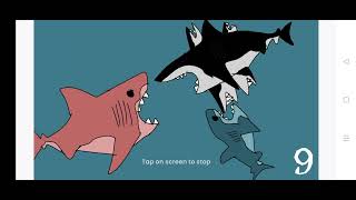 Megalodon vs Seven Headed Shark 2021 Carnage Count But Flipaclip [upl. by Rapsag]