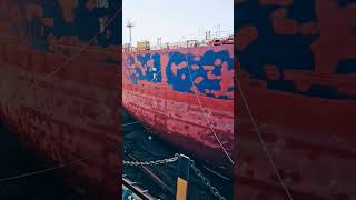 This is how you paint a big ship ship shipping boat seaman engineer sea marine paint repair [upl. by Spalla]