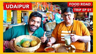 Udaipur Food Tour  Food Road Trip  Veggie Paaji [upl. by Nodnyl798]