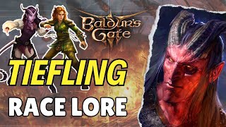 Baldurs Gate 3  Tiefling Race Lore Dungeons amp Dragons [upl. by Aisorbma]