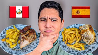 POLLO A LA BRASA PERUANA 🇵🇪vs POLLO ALA BRASA ESPAÑOL 🇪🇸¿Cuál es Mejor [upl. by Eyahc141]