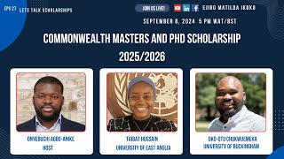 COMMONWEALTH MASTERS AND PHD SCHOLARSHIP 20252026 [upl. by Aihsiyt103]