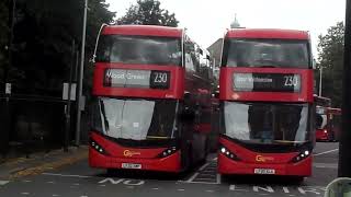 Two Go Ahead Londons E400City BYD EV Ee36 LF20XMP amp Ee1 LF20XLA on a 230 at Walthamstow Central Stn [upl. by Pond]