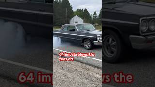 Tires on fire 1964 impala chevy burnout [upl. by Nyar]