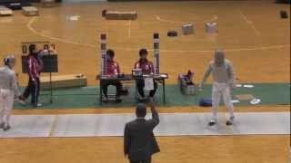 フェンシング インカレ2012 男子サーブル団体 決勝 中央大ー法政大 [upl. by Yancy99]