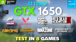 GTX 1650  i3 12100f Test In 8 Games In 2024 [upl. by Deerc]