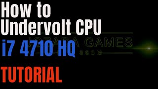 How to UNDERVOLT your Laptop CPU  i74710HQ  Tutorial [upl. by Tobe]