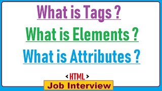 3 What is Tags  Elements  Attributes With Example in html [upl. by Juan]