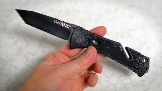 SOG Trident Tanto Folding Knife Review [upl. by Amble429]