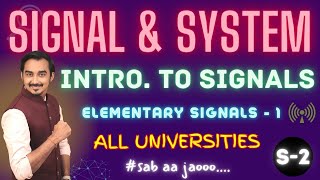 SIGNALS AND SYSTEMS  INTRODUCTION TO SIGNALS  S2  FADU ENGINEER  SAURABH DAHIVADKAR [upl. by Goar599]