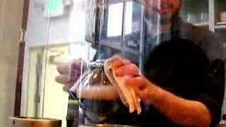 The making of a siphon bar coffee [upl. by Ewell]