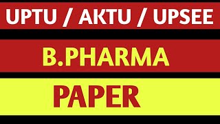 UPTU BPHARMA PAPER 2019 Biology  Part 1 UPTU AKTU [upl. by Alegna]