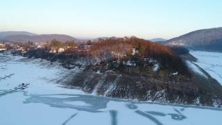 Mit der Drohne über dem Edersee Winterliche Luftaufnahmen [upl. by Lowson]