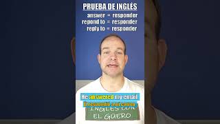 Diferencia entre ANSWER y RESPOND en inglés [upl. by Nonaihr610]