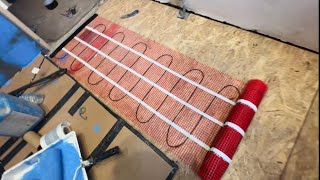 How I lay electric underfloor heating matting  House refurbishment [upl. by Nnylarac]